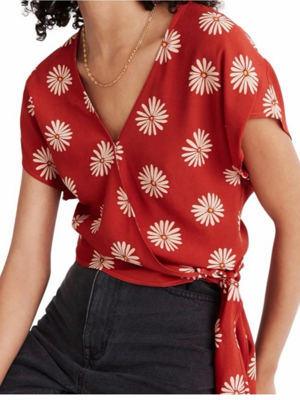 NWT Madewell Daydream Tie Wrap Top